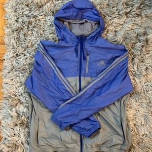 Purple and Grey Adidas Windbreaker